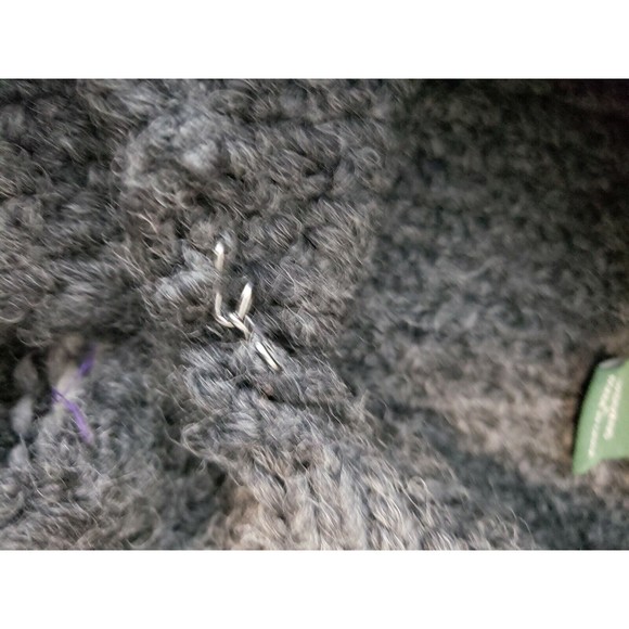 Women’s Woolrich Open Front Cardigan Gray Sweater Lg thick Wool - Picture 6 of 11